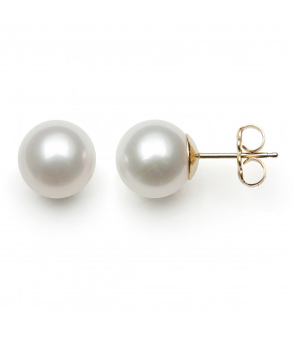 14KT YG FRESHWATER PEARL 8-9MM EARRINGS