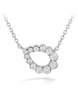 Aerial Regal Scroll Teardrop Necklace