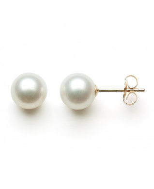 14KT YG FRESHWATER PEARL 5-6MM EARRINGS