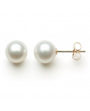 14KT YG FRESHWATER PEARL 6-7MM EARRINGS