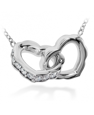 Lorelei Interlocking Diamond Heart Necklace