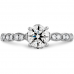 Lorelei Floral Engagement Ring-Diamond Band